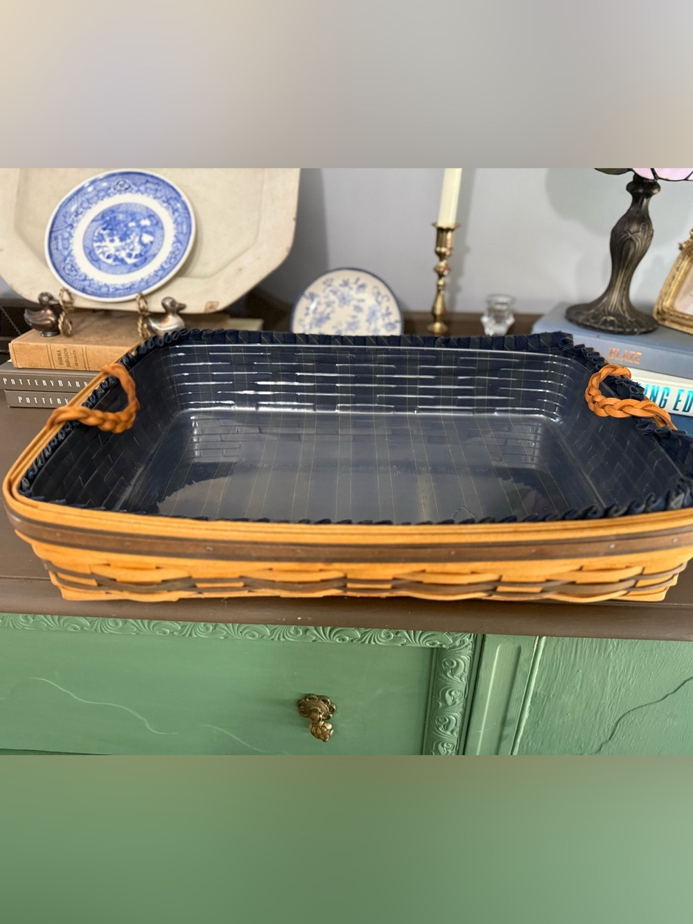 Longaberger 1999 Collectors Club Basket Liner Protector Handles